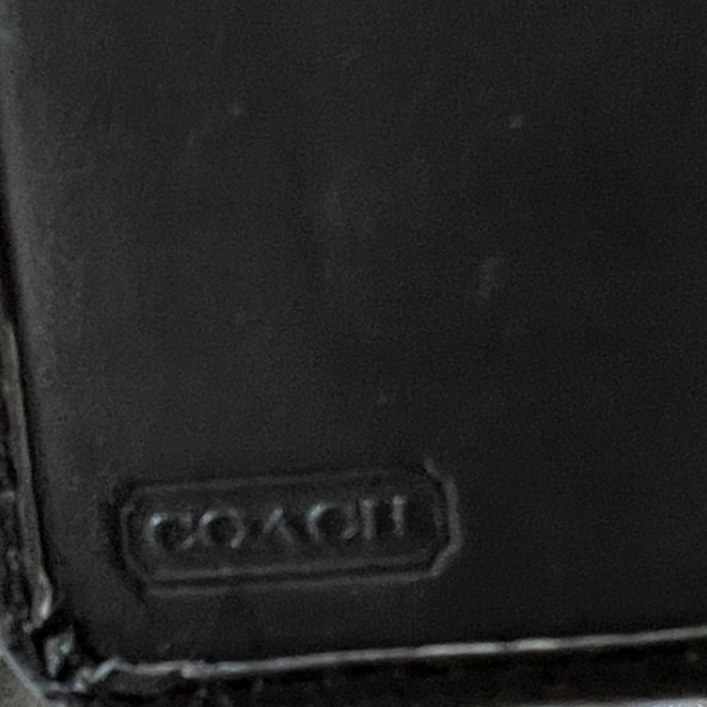 Coach Brown Tan Signature Zip Wallet - Picture 9 of 11